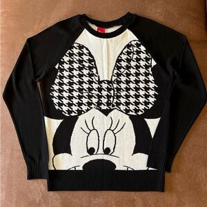 Disney Black and White Minnie Mouse Sweater S